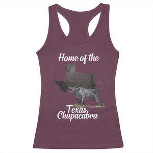 Chupacabra Racerback Tank Top Home Of The Texas Gothic Folklore Gift TS12 Maroon Print Your Wear
