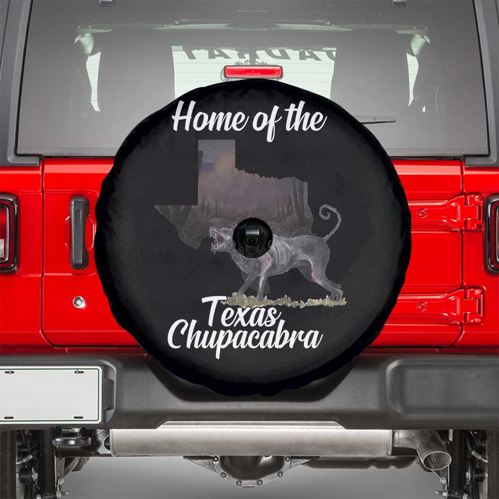 Chupacabra Spare Tire Cover Home Of The Texas Gothic Folklore Gift TS12 Black Print Your Wear
