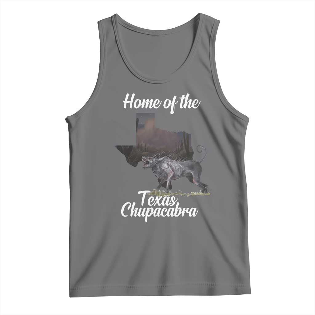 Chupacabra Tank Top Home Of The Texas Gothic Folklore Gift TS12 Black Heather Print Your Wear