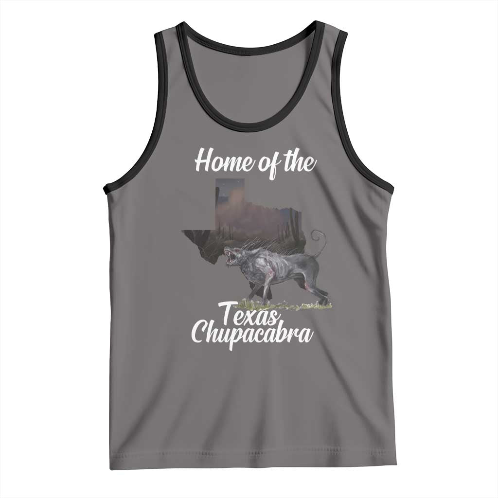 Chupacabra Tank Top Home Of The Texas Gothic Folklore Gift TS12 Deep Heather Black Print Your Wear