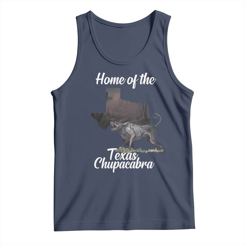 Chupacabra Tank Top Home Of The Texas Gothic Folklore Gift TS12 Navy Print Your Wear