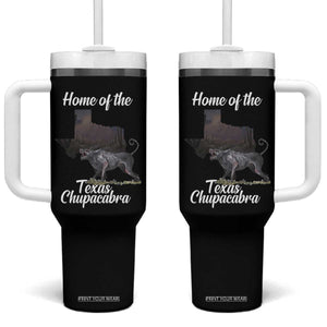 Chupacabra Tumbler With Handle Home Of The Texas Gothic Folklore Gift TS12 One Size: 40 oz Black Print Your Wear