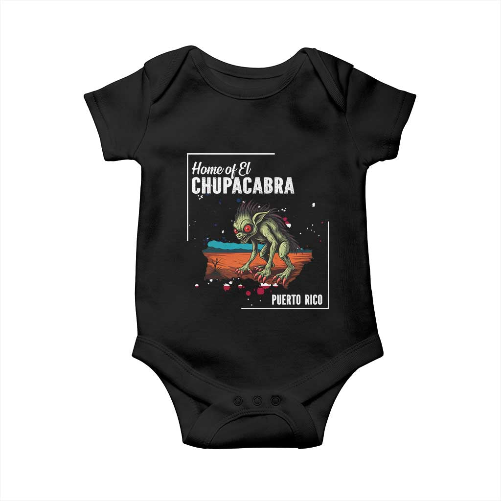 Chupacabra Baby Onesie Home Of Puerto Rico Mystery Urban Legend Gift TS12 Black Print Your Wear