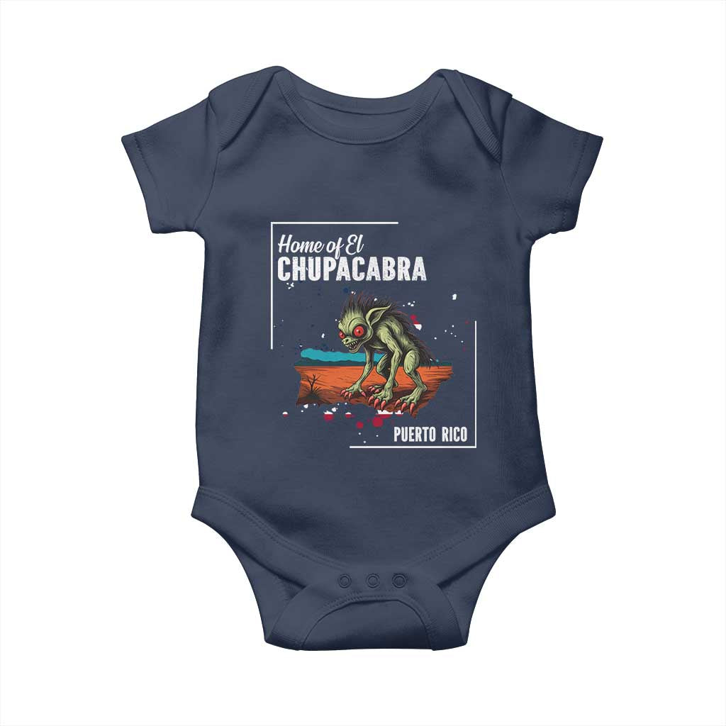 Chupacabra Baby Onesie Home Of Puerto Rico Mystery Urban Legend Gift TS12 Navy Print Your Wear