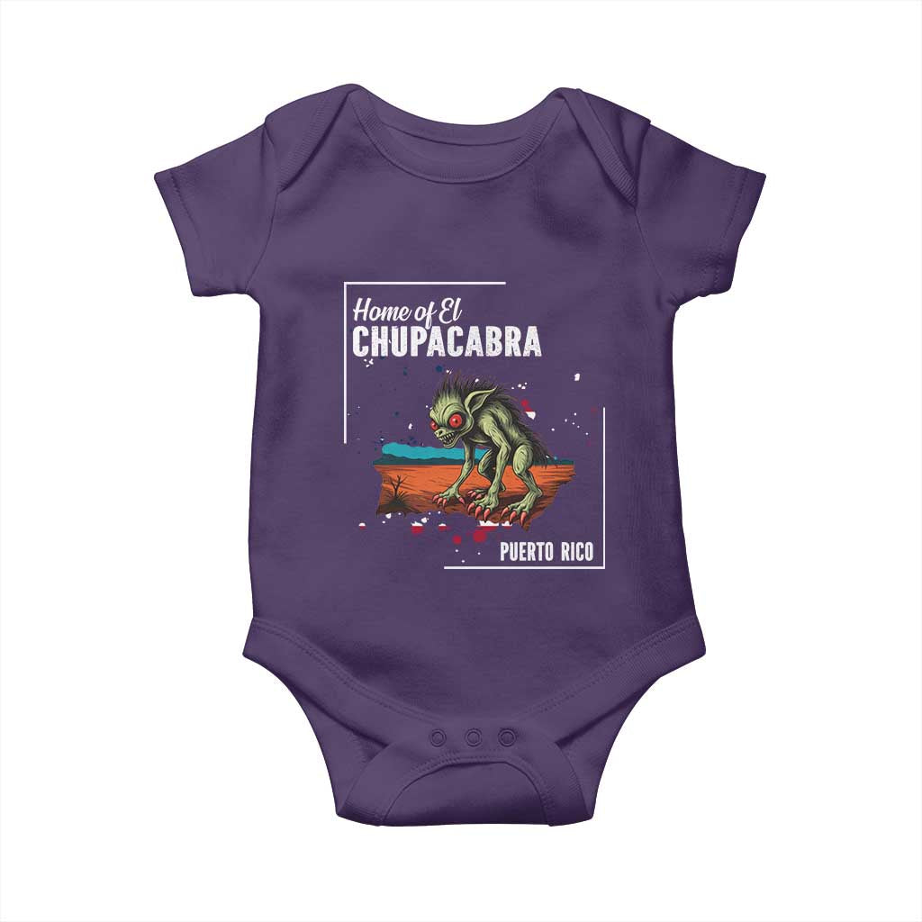 Chupacabra Baby Onesie Home Of Puerto Rico Mystery Urban Legend Gift TS12 Purple Print Your Wear