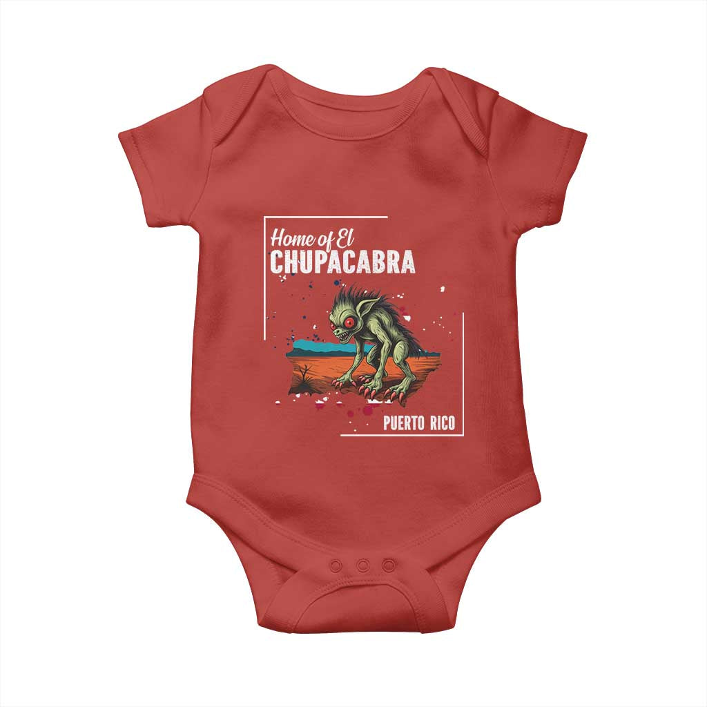 Chupacabra Baby Onesie Home Of Puerto Rico Mystery Urban Legend Gift TS12 Red Print Your Wear