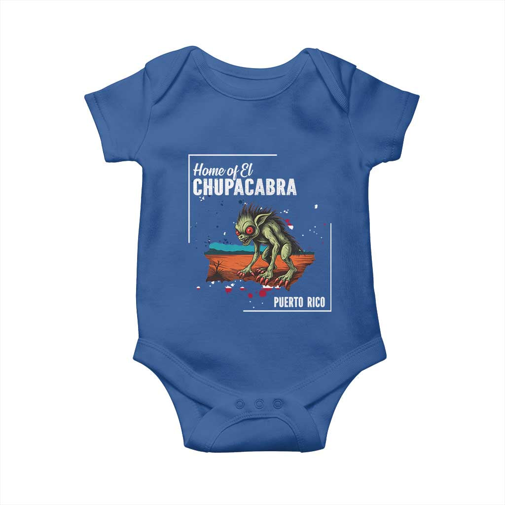 Chupacabra Baby Onesie Home Of Puerto Rico Mystery Urban Legend Gift TS12 Royal Blue Print Your Wear