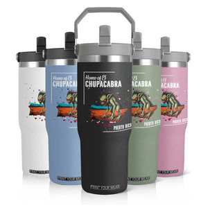 Chupacabra Flip Straw Tumbler Home Of Puerto Rico Mystery Urban Legend Gift TS12 Print Your Wear