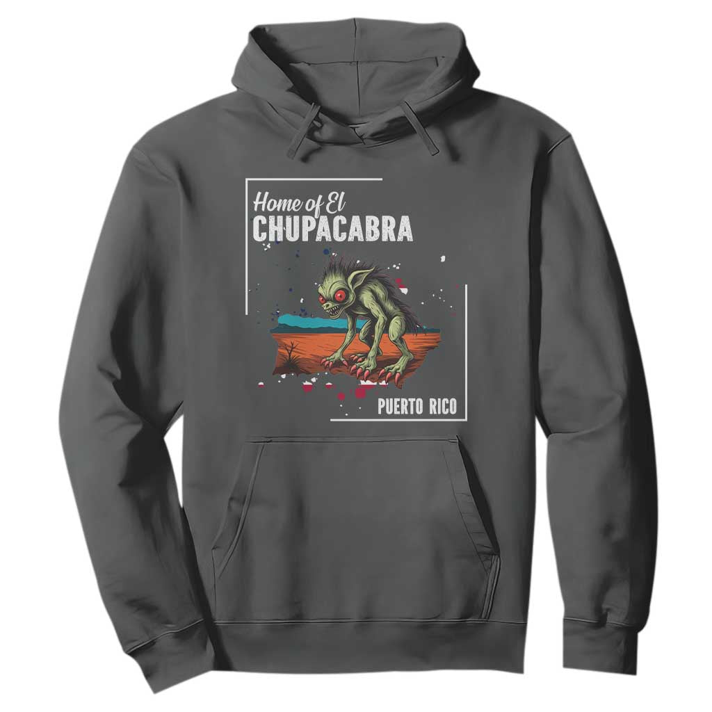 Chupacabra Hoodie Home Of Puerto Rico Mystery Urban Legend Gift TS12 Dark Heather Print Your Wear
