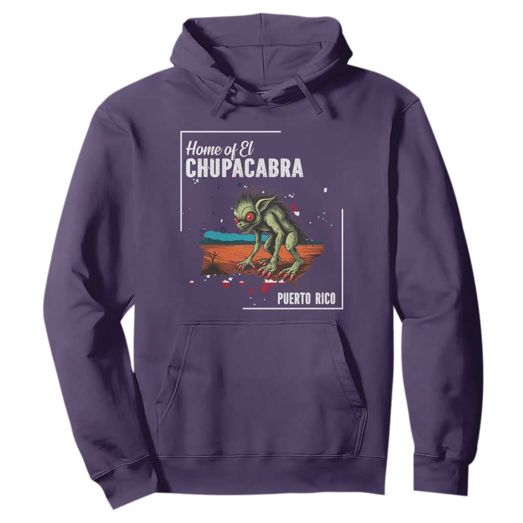 Chupacabra Hoodie Home Of Puerto Rico Mystery Urban Legend Gift TS12 Purple Print Your Wear