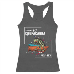 Chupacabra Racerback Tank Top Home Of Puerto Rico Mystery Urban Legend Gift TS12 Dark Heather Print Your Wear