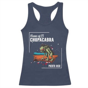 Chupacabra Racerback Tank Top Home Of Puerto Rico Mystery Urban Legend Gift TS12 Navy Print Your Wear