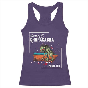 Chupacabra Racerback Tank Top Home Of Puerto Rico Mystery Urban Legend Gift TS12 Purple Print Your Wear