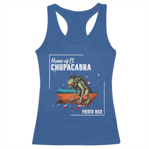 Chupacabra Racerback Tank Top Home Of Puerto Rico Mystery Urban Legend Gift TS12 Royal Blue Print Your Wear