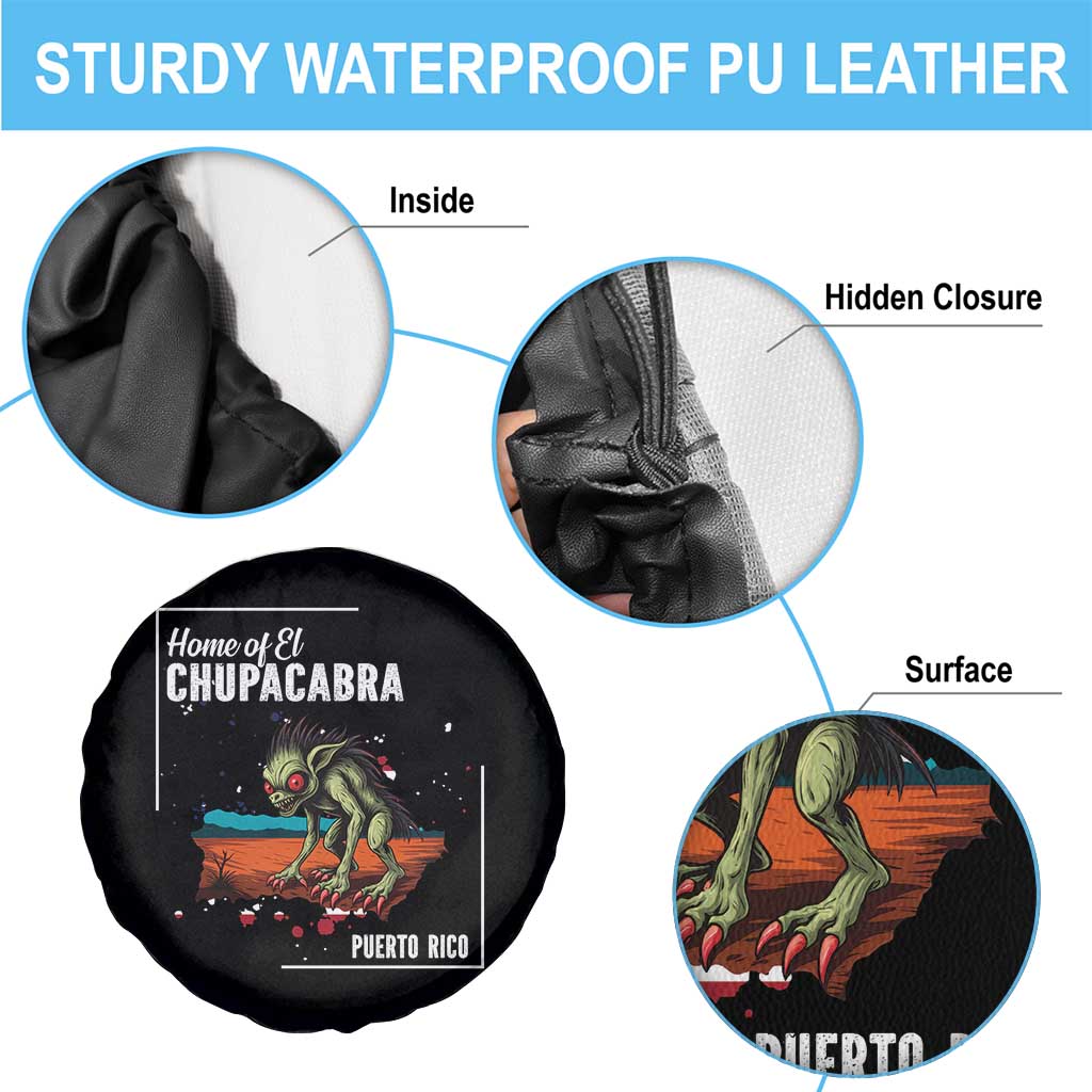 Chupacabra Spare Tire Cover Home Of Puerto Rico Mystery Urban Legend Gift TS12 Print Your Wear