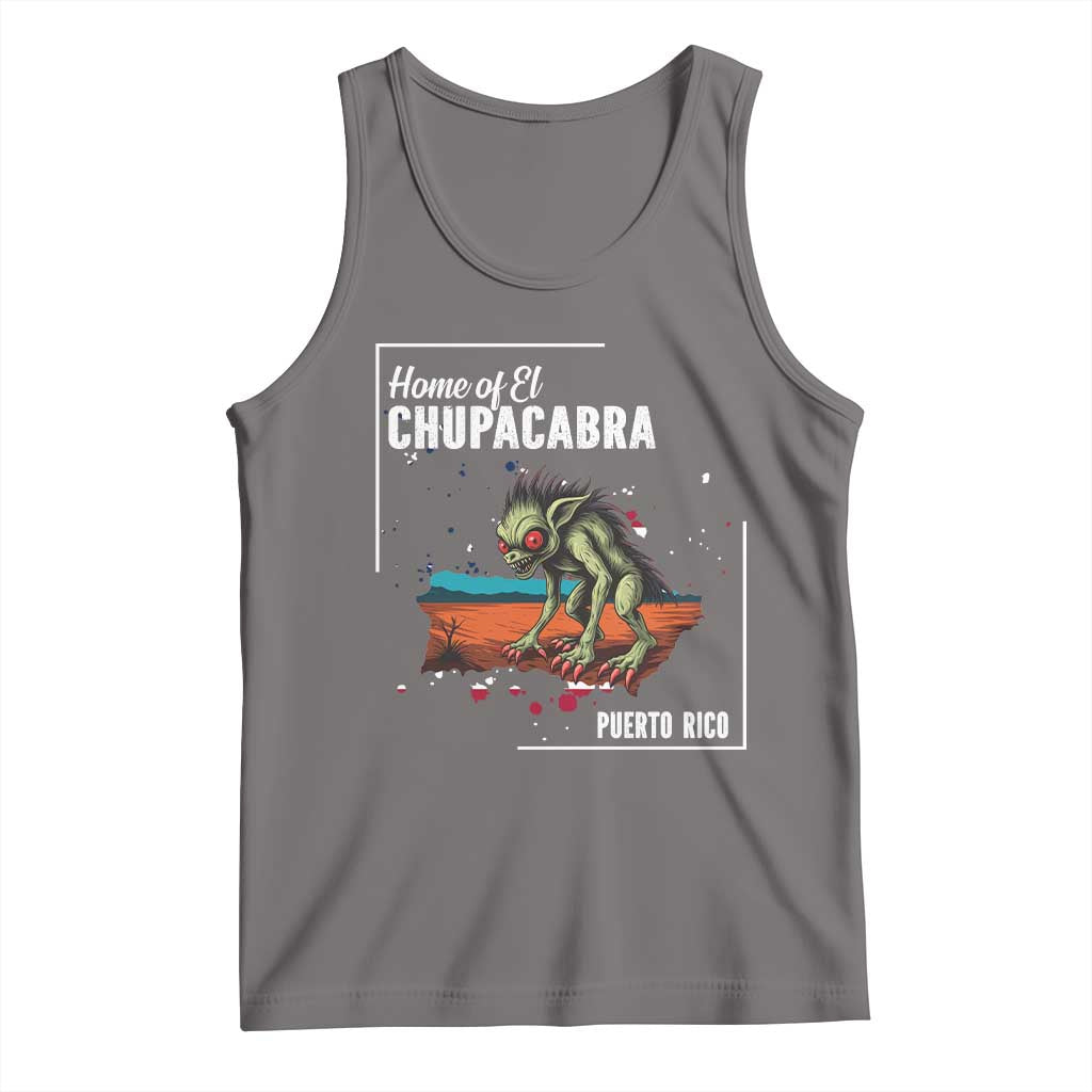 Chupacabra Tank Top Home Of Puerto Rico Mystery Urban Legend Gift TS12 Deep Heather Print Your Wear