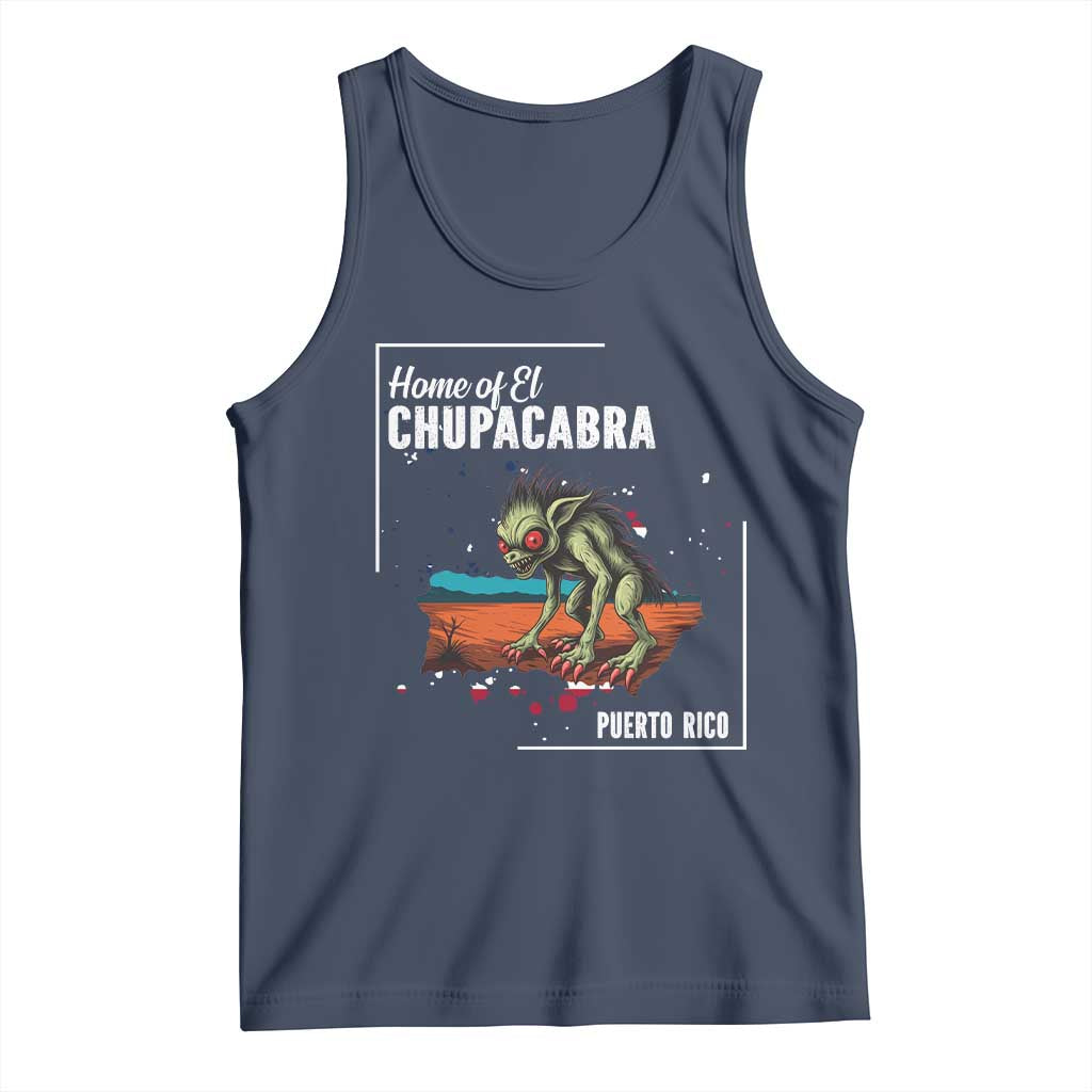 Chupacabra Tank Top Home Of Puerto Rico Mystery Urban Legend Gift TS12 Navy Print Your Wear