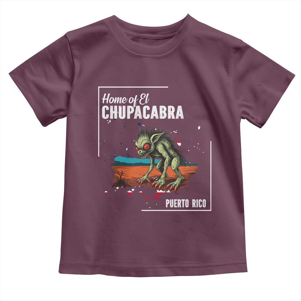 Chupacabra Toddler T Shirt Home Of Puerto Rico Mystery Urban Legend Gift TS12 Maroon Print Your Wear