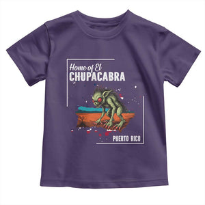 Chupacabra Toddler T Shirt Home Of Puerto Rico Mystery Urban Legend Gift TS12 Purple Print Your Wear