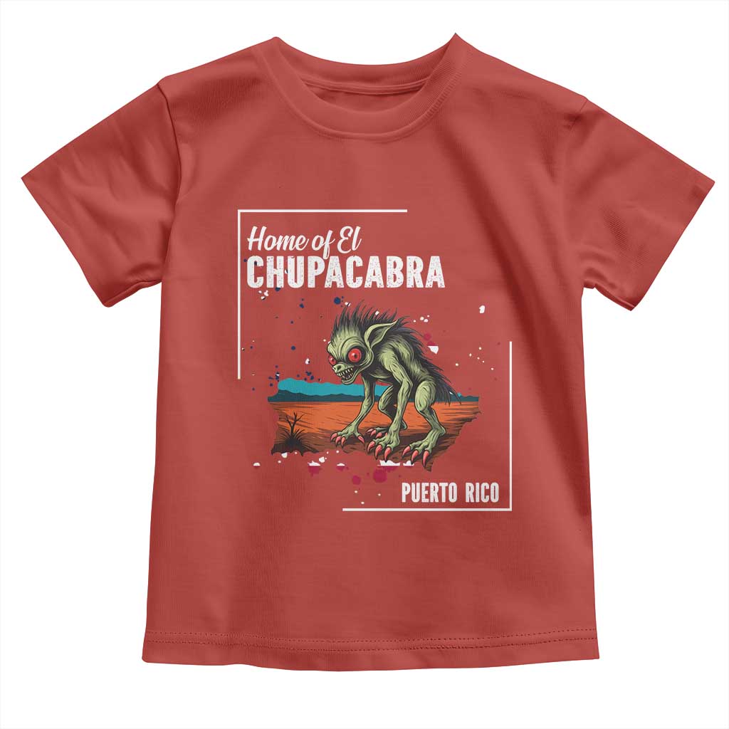 Chupacabra Toddler T Shirt Home Of Puerto Rico Mystery Urban Legend Gift TS12 Red Print Your Wear