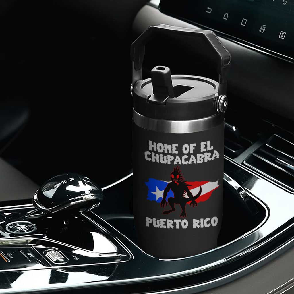 Chupacabra Flip Straw Tumbler Home Of Puerto Rico Legend Gothic Horror Gift TS12 Print Your Wear