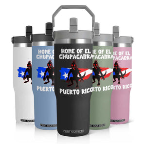 Chupacabra Flip Straw Tumbler Home Of Puerto Rico Legend Gothic Horror Gift TS12 Print Your Wear