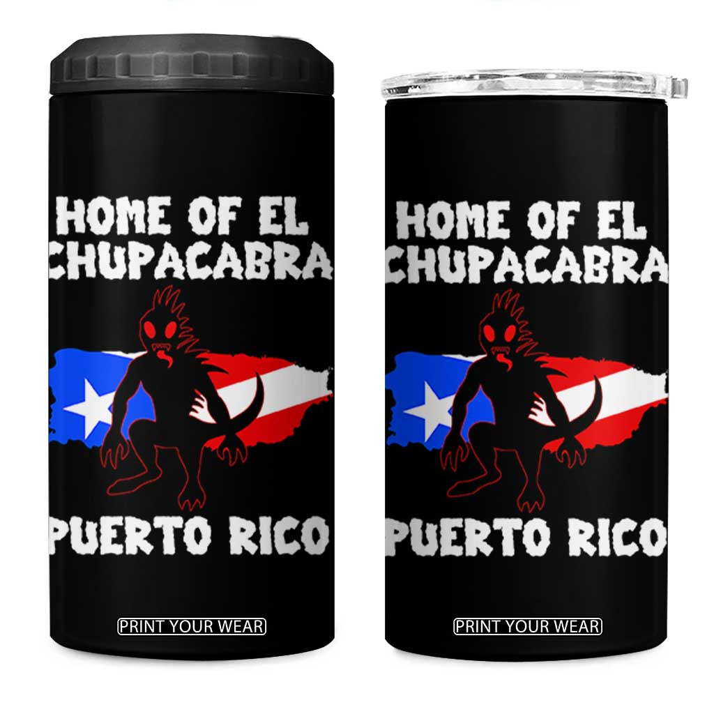 Chupacabra 4 in 1 Can Cooler Tumbler Home Of Puerto Rico Legend Gothic Horror Gift TS12 One Size: 16 oz Black Print Your Wear