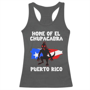 Chupacabra Racerback Tank Top Home Of Puerto Rico Legend Gothic Horror Gift TS12 Dark Heather Print Your Wear