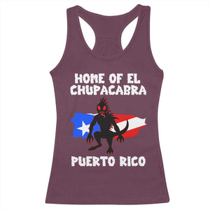 Chupacabra Racerback Tank Top Home Of Puerto Rico Legend Gothic Horror Gift TS12 Maroon Print Your Wear