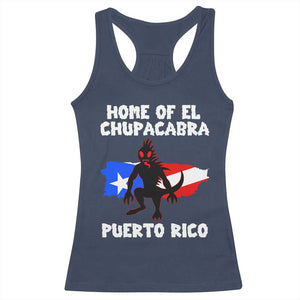 Chupacabra Racerback Tank Top Home Of Puerto Rico Legend Gothic Horror Gift TS12 Navy Print Your Wear