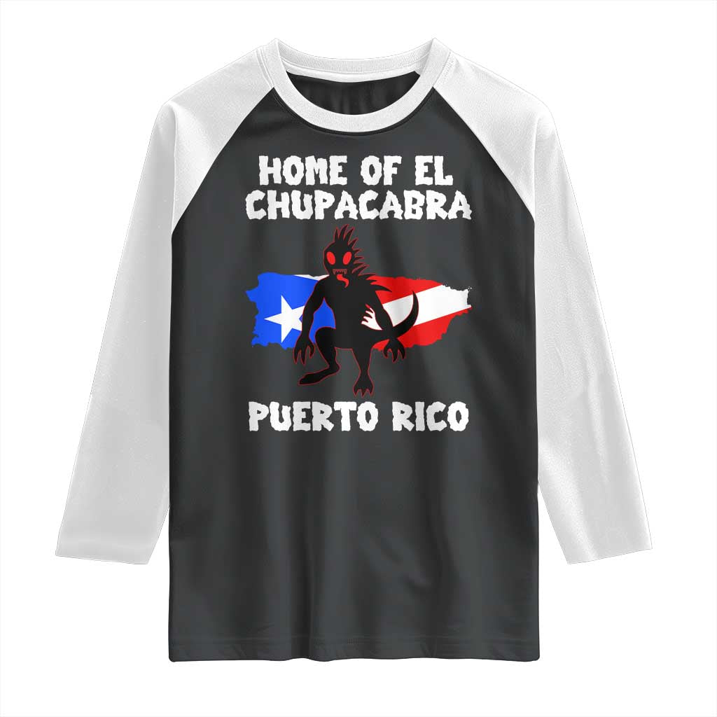 Chupacabra Raglan Shirt Home Of Puerto Rico Legend Gothic Horror Gift TS12 Black White Print Your Wear