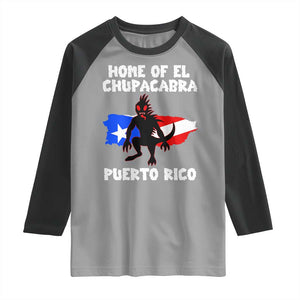 Chupacabra Raglan Shirt Home Of Puerto Rico Legend Gothic Horror Gift TS12 Sport Gray Black Print Your Wear