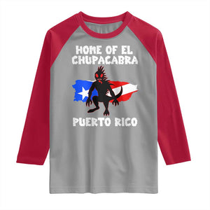 Chupacabra Raglan Shirt Home Of Puerto Rico Legend Gothic Horror Gift TS12 Sport Gray Red Print Your Wear