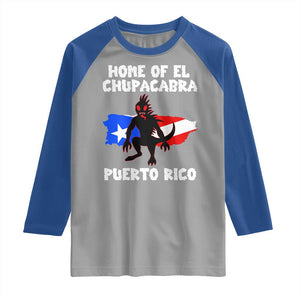 Chupacabra Raglan Shirt Home Of Puerto Rico Legend Gothic Horror Gift TS12 Sport Gray Royal Print Your Wear