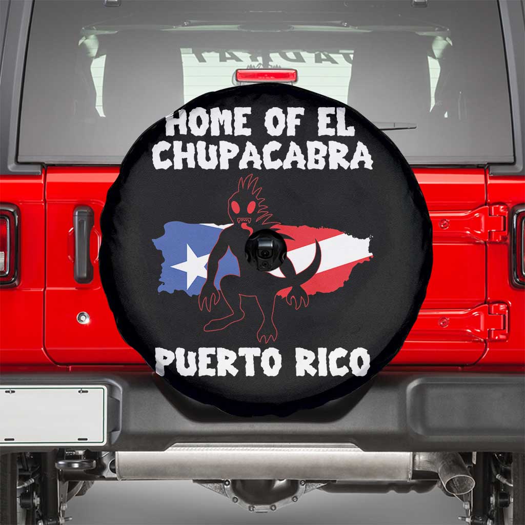 Chupacabra Spare Tire Cover Home Of Puerto Rico Legend Gothic Horror Gift TS12 Black Print Your Wear