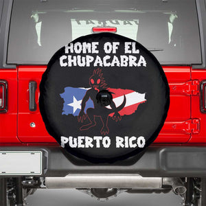 Chupacabra Spare Tire Cover Home Of Puerto Rico Legend Gothic Horror Gift TS12 Black Print Your Wear