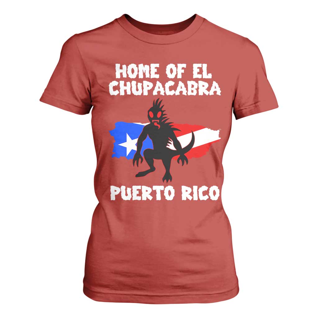 Chupacabra T Shirt For Women Home Of Puerto Rico Legend Gothic Horror Gift TS12 Red Print Your Wear