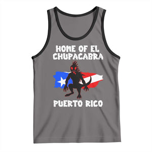 Chupacabra Tank Top Home Of Puerto Rico Legend Gothic Horror Gift TS12 Deep Heather Black Print Your Wear