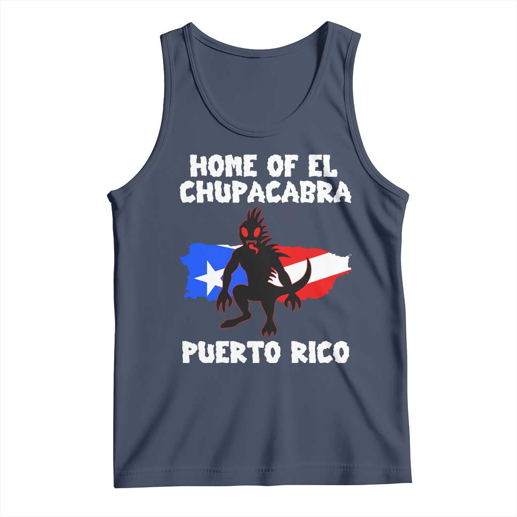 Chupacabra Tank Top Home Of Puerto Rico Legend Gothic Horror Gift TS12 Navy Print Your Wear