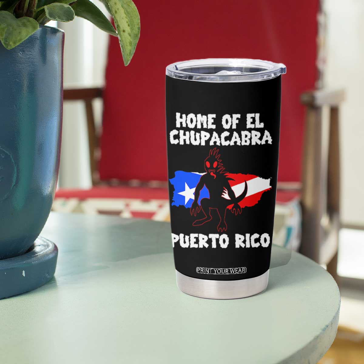 Chupacabra Tumbler Cup Home Of Puerto Rico Legend Gothic Horror Gift TS12 Print Your Wear