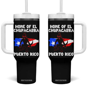 Chupacabra Tumbler With Handle Home Of Puerto Rico Legend Gothic Horror Gift TS12 One Size: 40 oz Black Print Your Wear