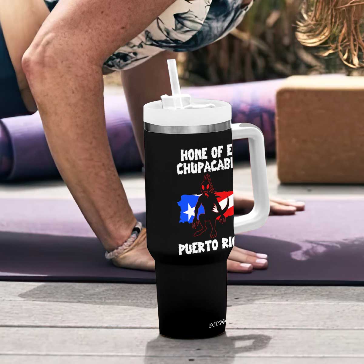 Chupacabra Tumbler With Handle Home Of Puerto Rico Legend Gothic Horror Gift TS12 Print Your Wear