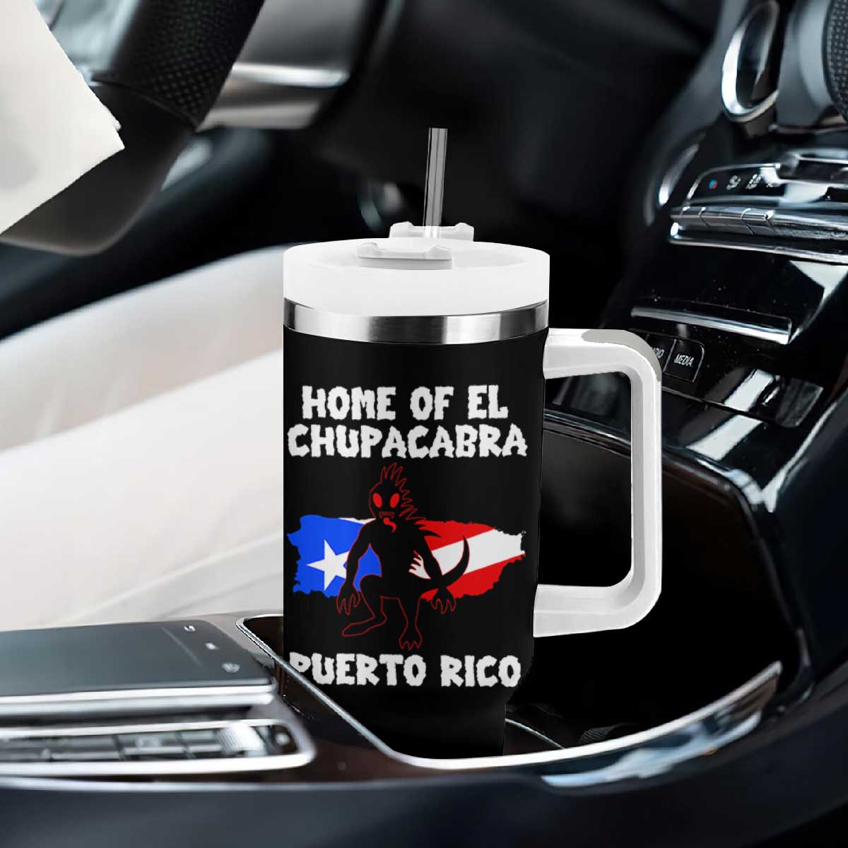 Chupacabra Tumbler With Handle Home Of Puerto Rico Legend Gothic Horror Gift TS12 Print Your Wear