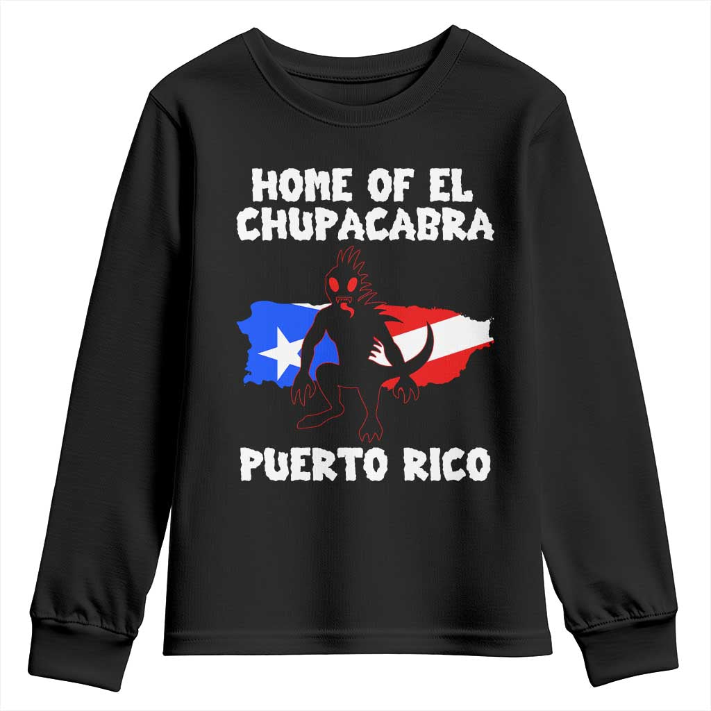 Chupacabra Youth Sweatshirt Home Of Puerto Rico Legend Gothic Horror Gift TS12 Black Print Your Wear