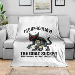 Chupacabra Throw Blanket The Goat Sucker Vintage Horror Cryptid Gift TS12 Print Your Wear