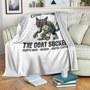 Chupacabra Throw Blanket The Goat Sucker Vintage Horror Cryptid Gift TS12 Print Your Wear