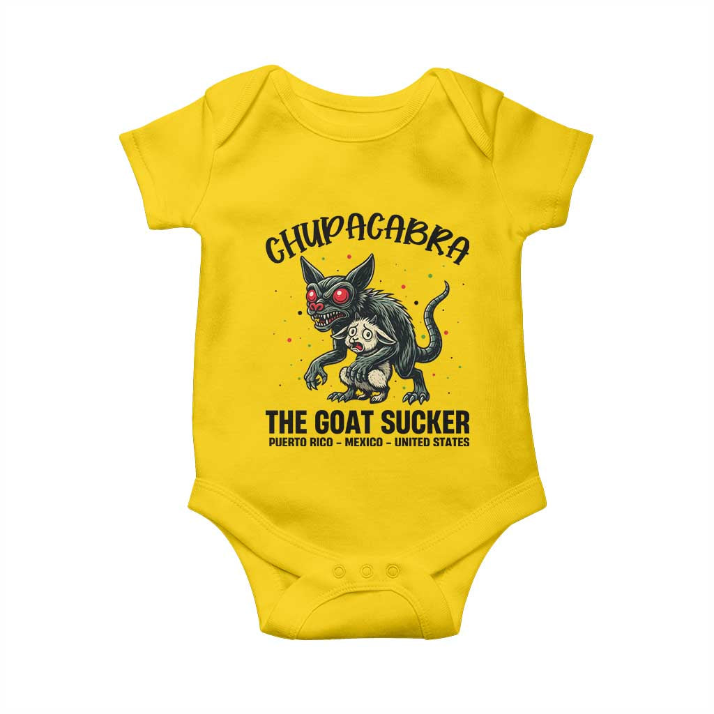 Chupacabra Baby Onesie The Goat Sucker Vintage Horror Cryptid Gift TS12 Daisy Print Your Wear
