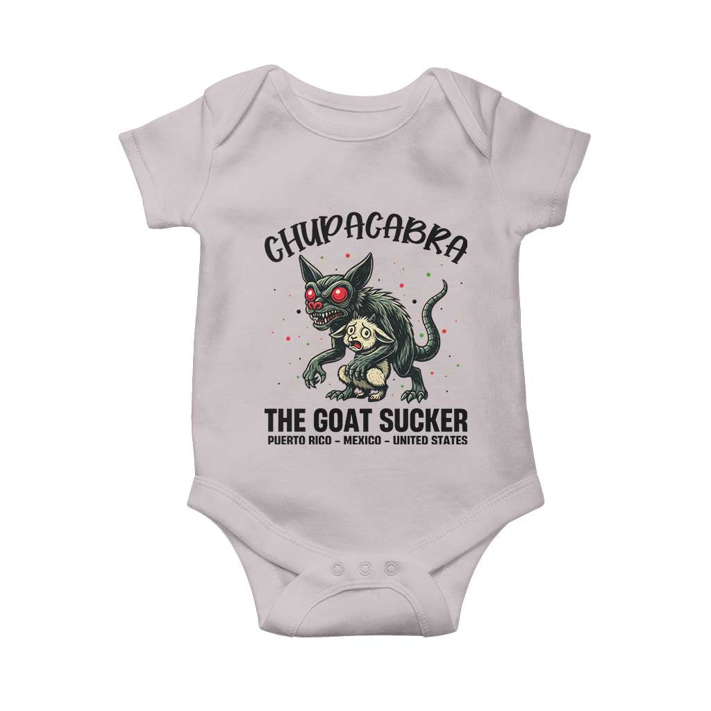 Chupacabra Baby Onesie The Goat Sucker Vintage Horror Cryptid Gift TS12 Ice Gray Print Your Wear