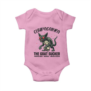 Chupacabra Baby Onesie The Goat Sucker Vintage Horror Cryptid Gift TS12 Light Pink Print Your Wear