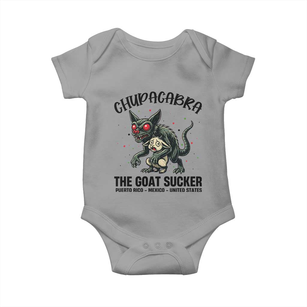 Chupacabra Baby Onesie The Goat Sucker Vintage Horror Cryptid Gift TS12 Sport Gray Print Your Wear